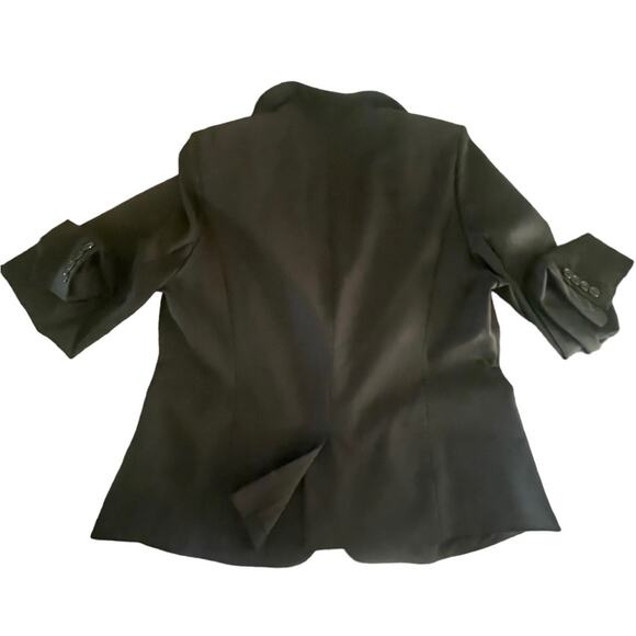Lane Bryant The Modernist Collection Blazer Womens 14 Fitted One Button Black - Picture 6 of 13